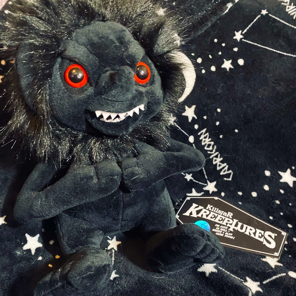 Killstar Kreeptures Stuffed Troll Black fur Monster/Rare!